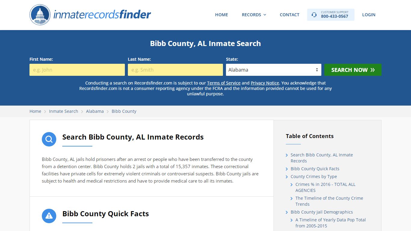 Bibb County, AL Inmate Lookup & Jail Records Online